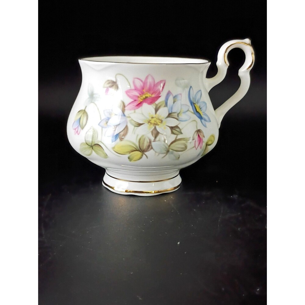 Vintage Royal Albert Bone China Tea Cup Sonnet Byron England Floral  22K Gold